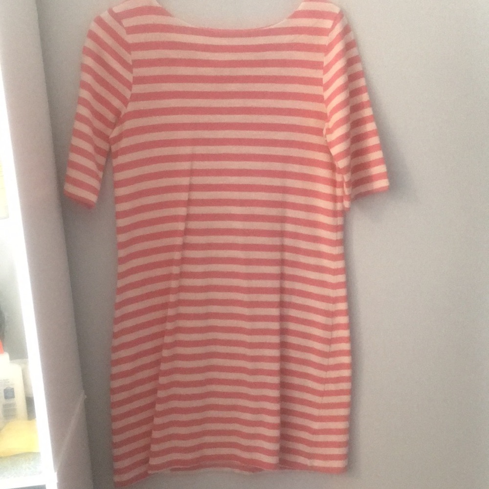 Pink/white striped faded glory dress